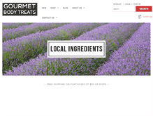 Tablet Screenshot of gourmetbodytreats.com